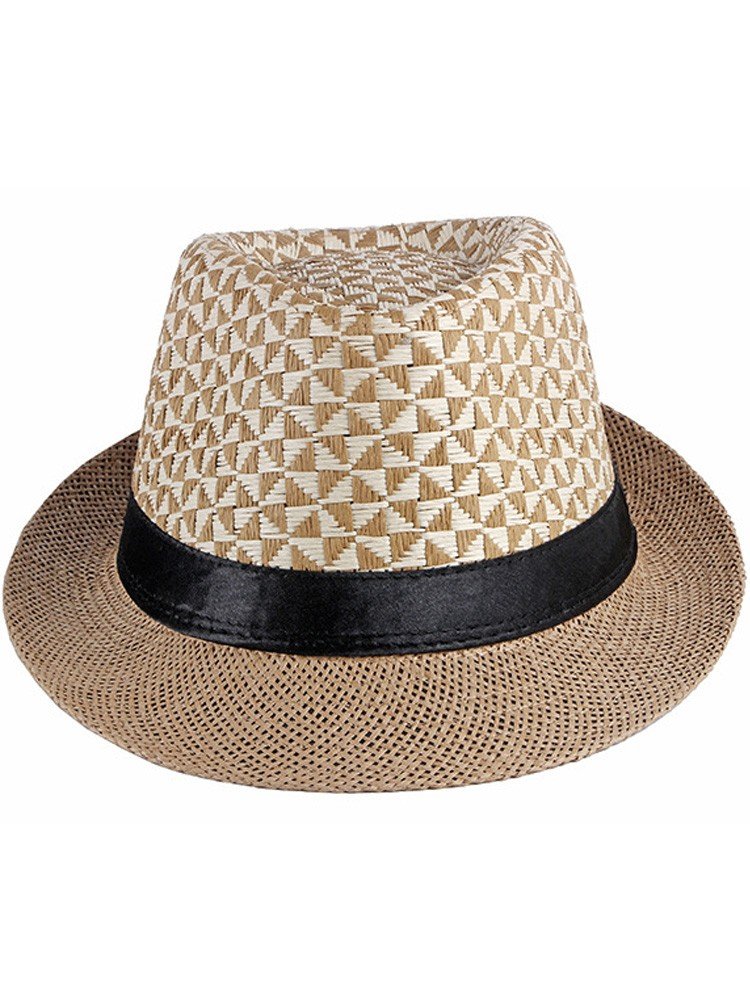 SUN HAT FASHION STRAW MATCH FEDORA