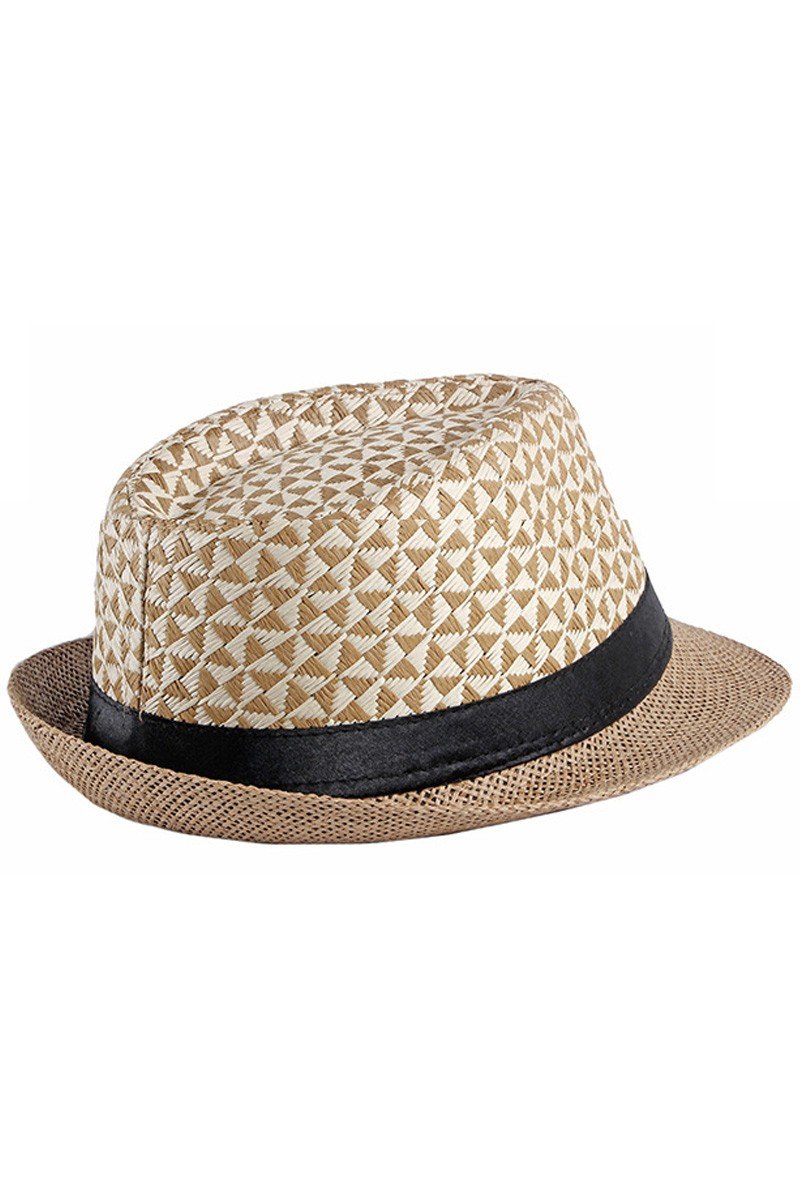 SUN HAT FASHION STRAW MATCH FEDORA