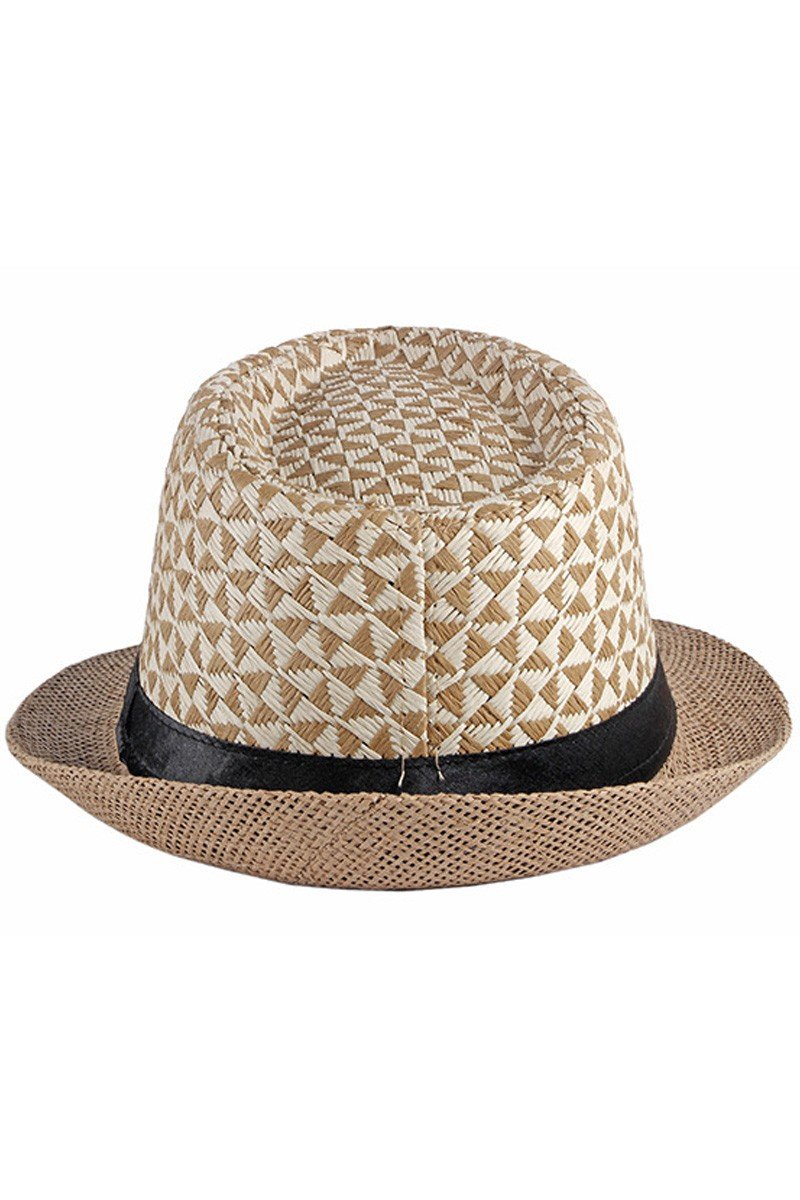 SUN HAT FASHION STRAW MATCH FEDORA