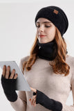 WOMEN KNITTED GLOVE HAT AND SCARF SET, 2PCS PER 1 PACK (HAT,SCARF,GLOVE)