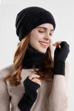 WOMEN KNITTED GLOVE HAT AND SCARF SET, 2PCS PER 1 PACK (HAT,SCARF,GLOVE)