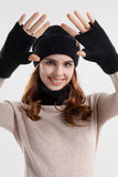 WOMEN KNITTED GLOVE HAT AND SCARF SET, 2PCS PER 1 PACK (HAT,SCARF,GLOVE)