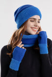 WOMEN KNITTED GLOVE HAT AND SCARF SET, 2PCS PER 1 PACK (HAT,SCARF,GLOVE)