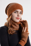 WOMEN KNITTED GLOVE HAT AND SCARF SET, 2PCS PER 1 PACK (HAT,SCARF,GLOVE)