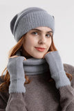 WOMEN KNITTED GLOVE HAT AND SCARF SET, 2PCS PER 1 PACK (HAT,SCARF,GLOVE)