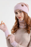WOMEN KNITTED GLOVE HAT AND SCARF SET, 2PCS PER 1 PACK (HAT,SCARF,GLOVE)