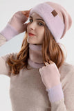 WOMEN KNITTED GLOVE HAT AND SCARF SET, 2PCS PER 1 PACK (HAT,SCARF,GLOVE)