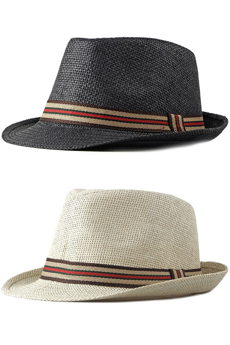 STRAW SUNSHADE BEACH FEDORA