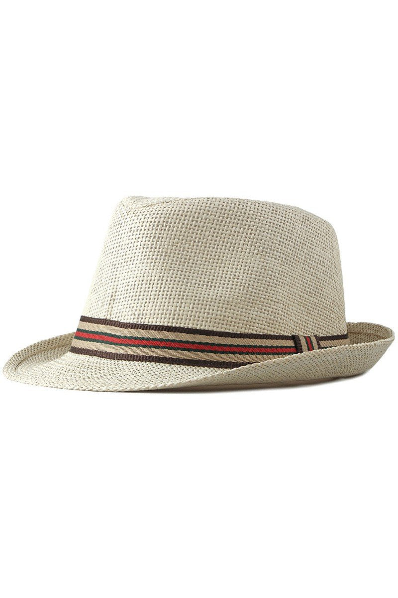 STRAW SUNSHADE BEACH FEDORA