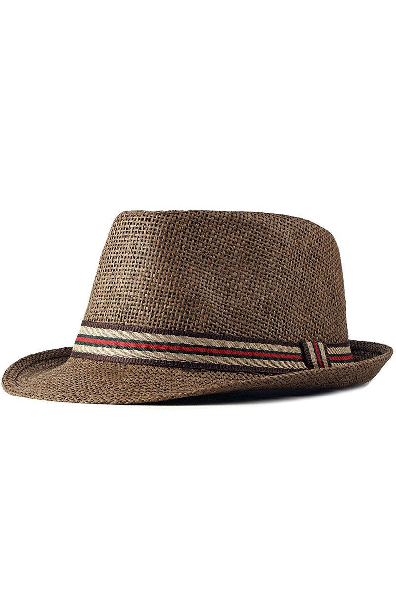 STRAW SUNSHADE BEACH FEDORA