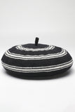 WOMEN WOOL COLOR MATCHING STRIPED BERET