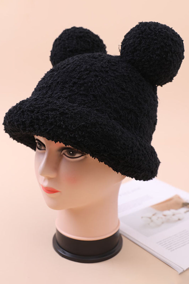 WOMEN FASHION PLUSH MICKEY EAR BUCKET HAT