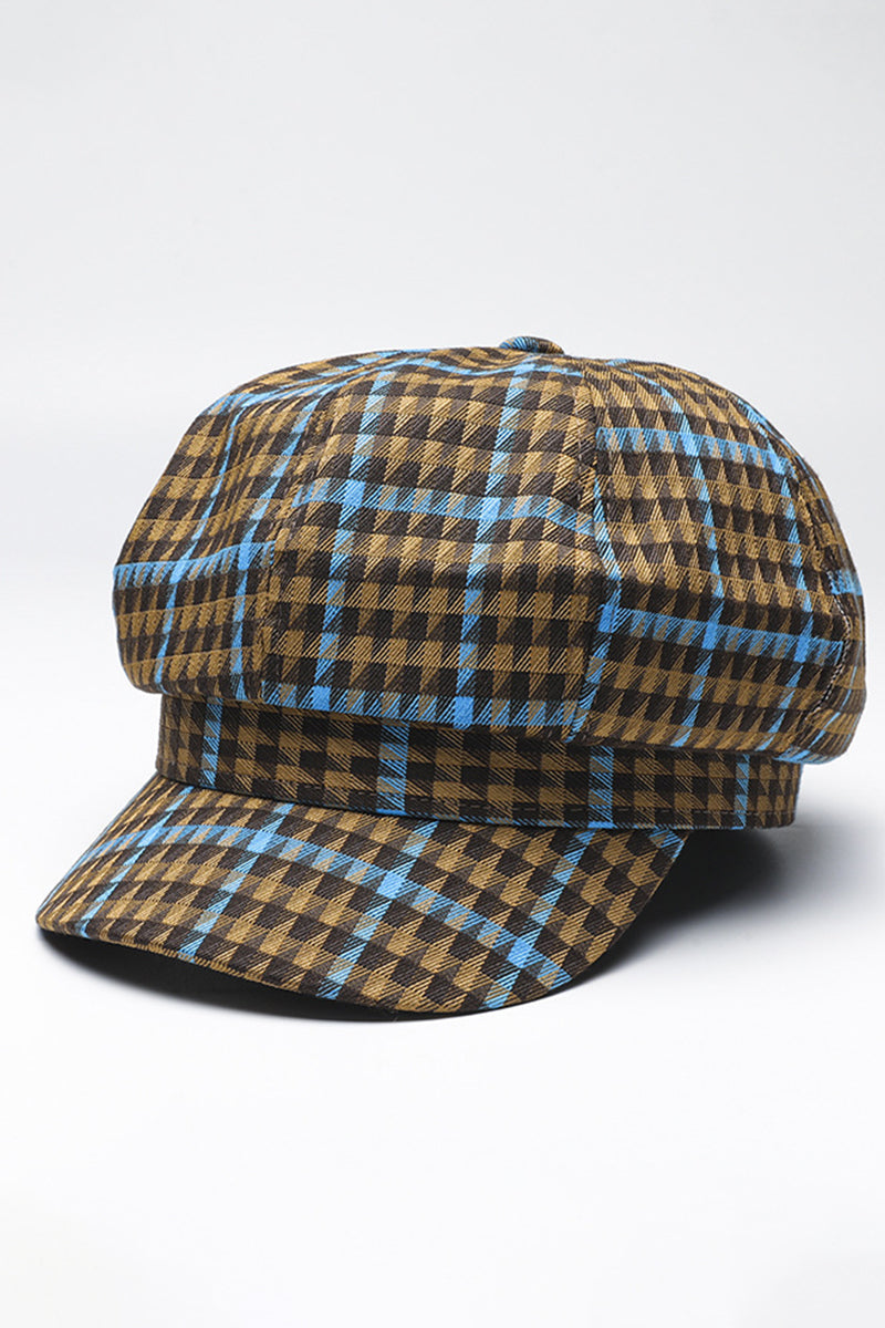 WOMEN RETRO CASUAL STREET PLAID DUCK TONGUE BERET