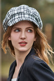 WOMEN RETRO CASUAL STREET PLAID DUCK TONGUE BERET