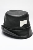 WOMEN SIMPLE DOUBLE SIDED PU LEATHER BUCKET CAP