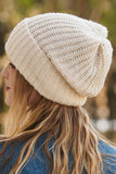 WOMEN WARM WOOL SOLID COLOR KNITTED HAT