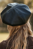 WONEN FASHION PU LEATHER BERET