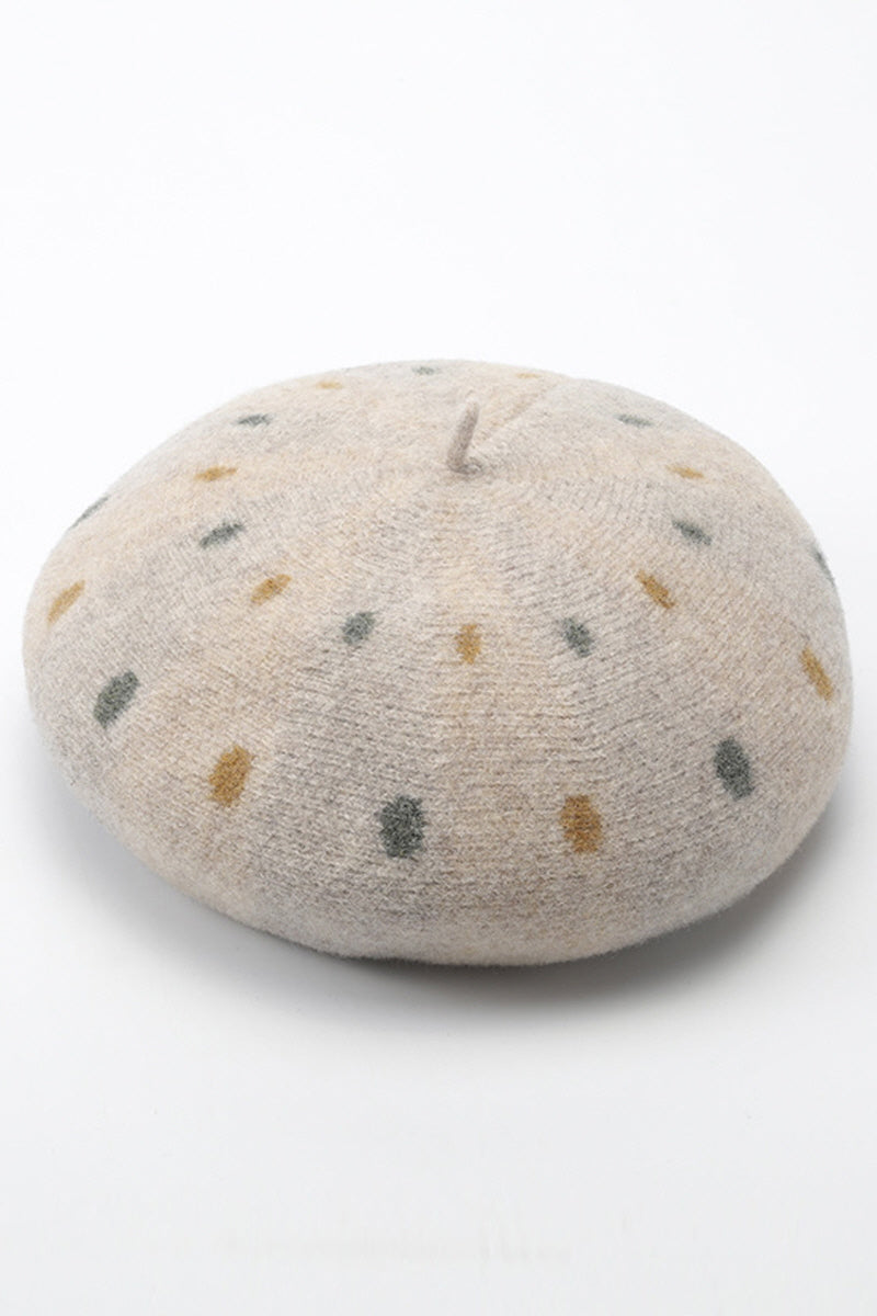 WOMEN WARM POLKA-DOT WOOL BERET