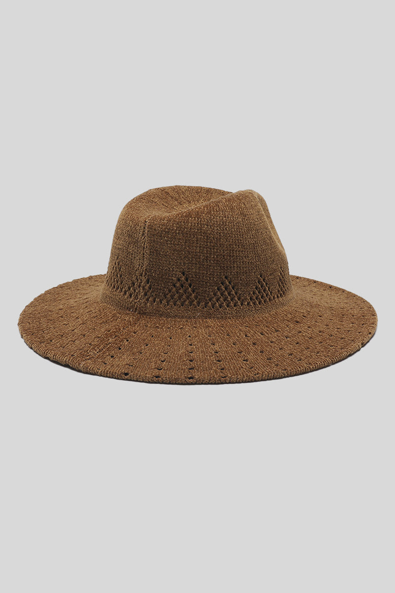 WOMEN WINTER RETRO JAZZ OPENWORK COWBOY HAT