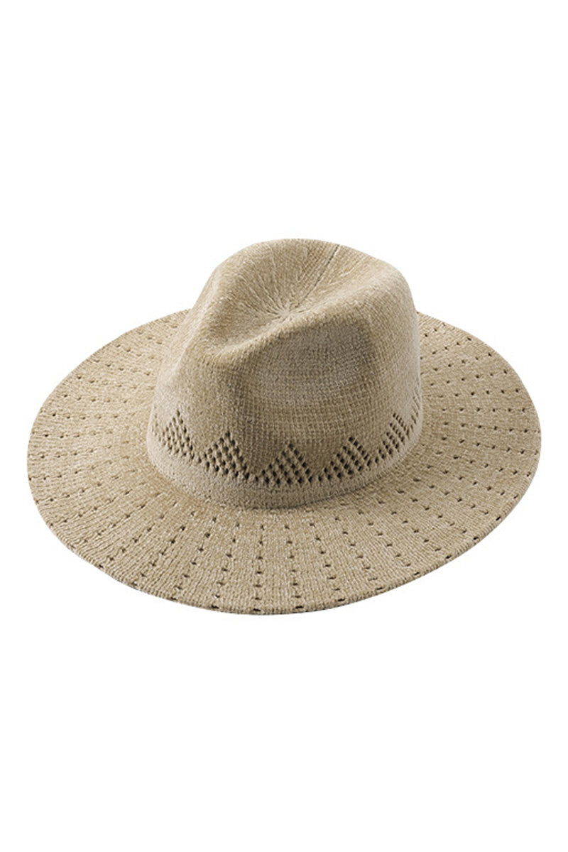 WOMEN WINTER RETRO JAZZ OPENWORK COWBOY HAT