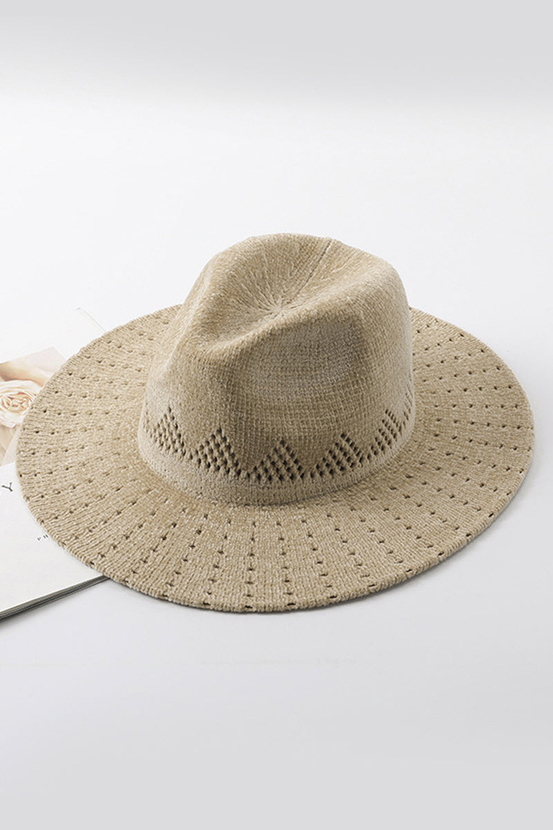 WOMEN WINTER RETRO JAZZ OPENWORK COWBOY HAT