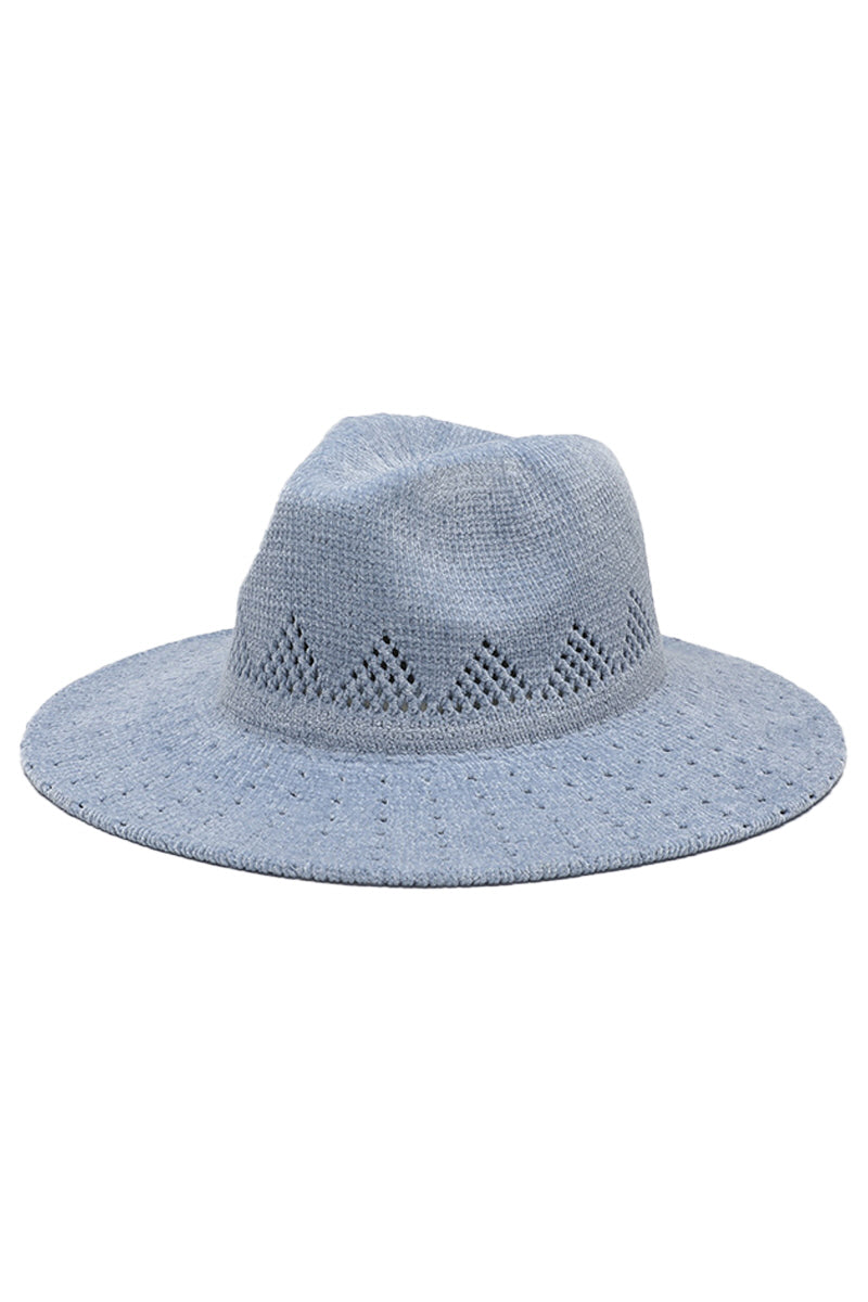 WOMEN WINTER RETRO JAZZ OPENWORK COWBOY HAT