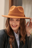 WOMEN WIDE BRIM WARM RETRO PANAMA HAT