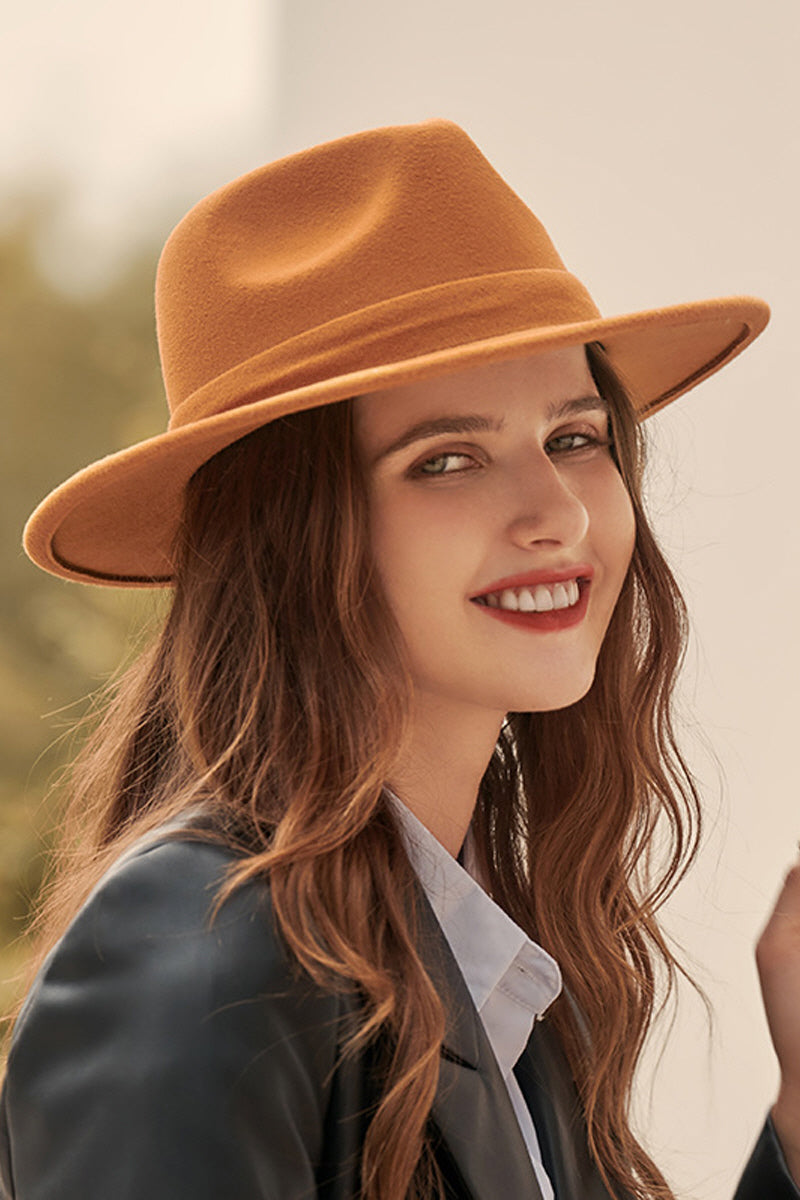 WOMEN WIDE BRIM WARM RETRO PANAMA HAT