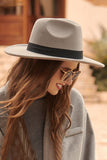 WOMEN WIDE BRIM WARM RETRO PANAMA HAT