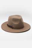 WOMEN BELT BUCKLE WIDE-BRIMMED SOFT PANAMA HAT