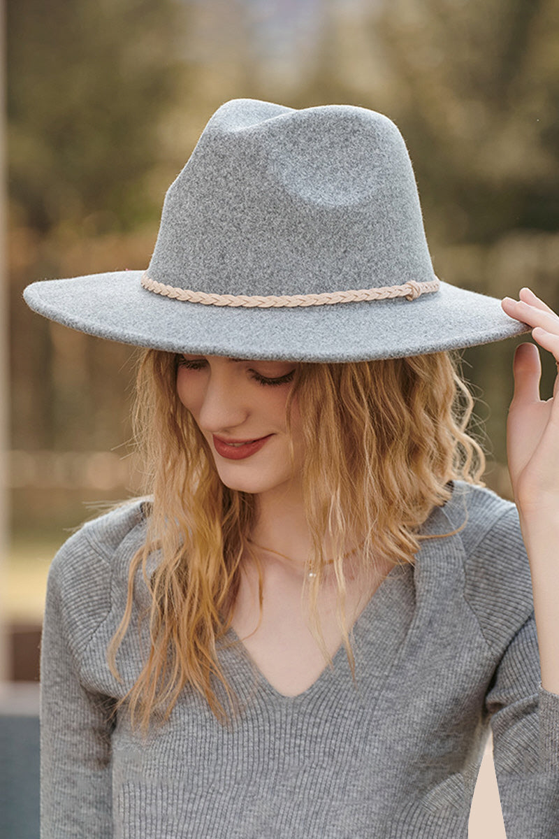 WOMEN SOLID COLOR WIDE-BRIMMED SOFT PANAMA HAT