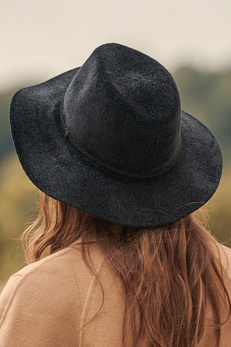 WOMEN FOLDABLE WIDE BRIM FELT BOWLER FEDORA