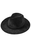 WOMEN FOLDABLE WIDE BRIM FELT BOWLER FEDORA