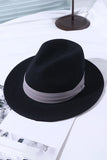 WOMEN WIDE BRIM WARM STYLE BELT PANAMA HAT