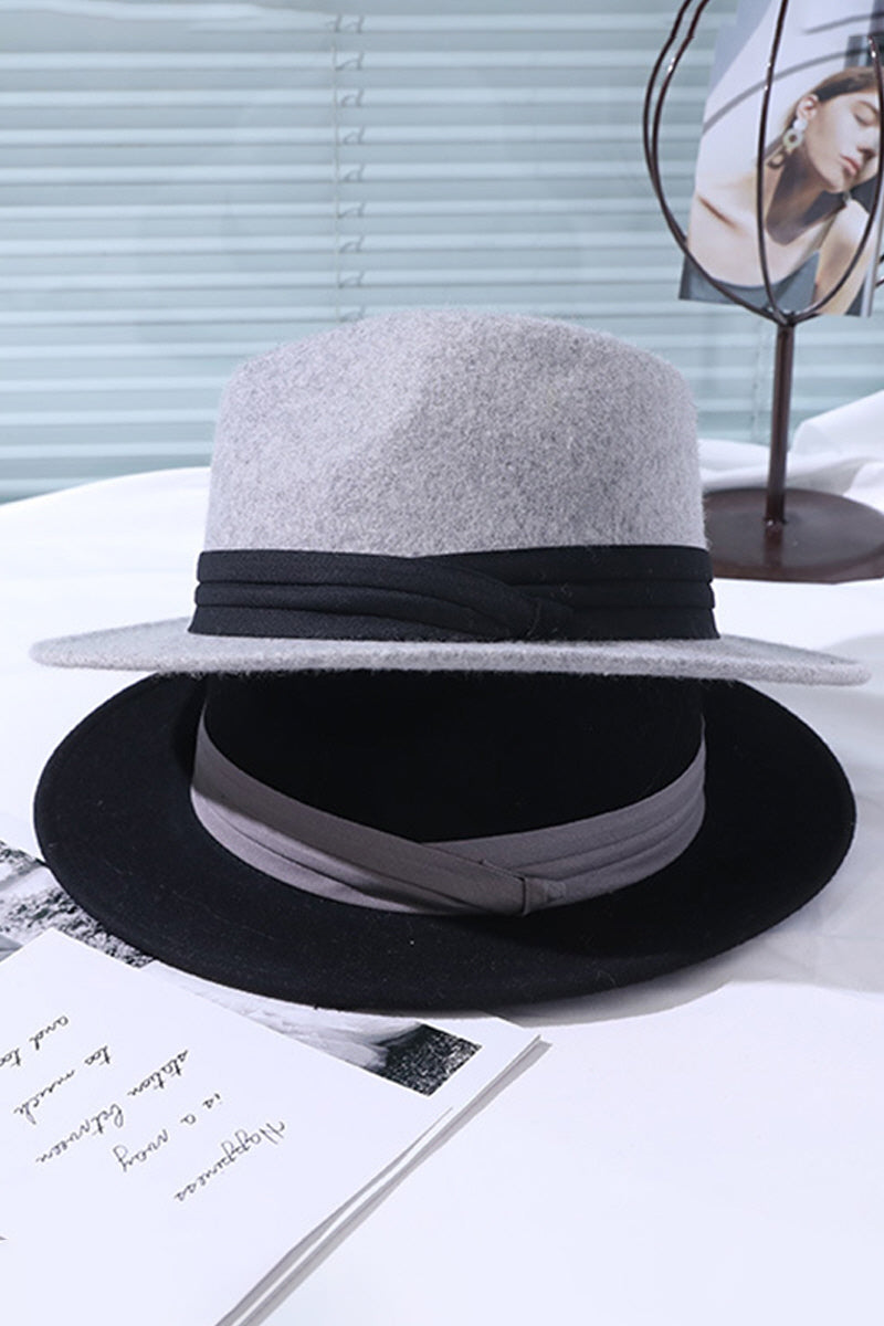 WOMEN WIDE BRIM WARM STYLE BELT PANAMA HAT