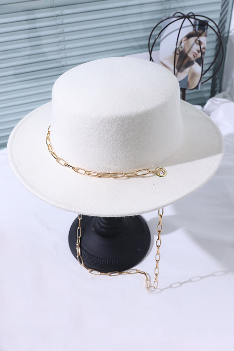 WOMEN WIDE-BRIMMED WARM CHAIN COWBOY HAT