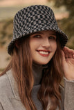 WOMEN FASHION WARM PLAID BUCKET HAT