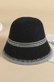 WOMEN RETRO WARM KNIT FELT HAT BUCKET HAT