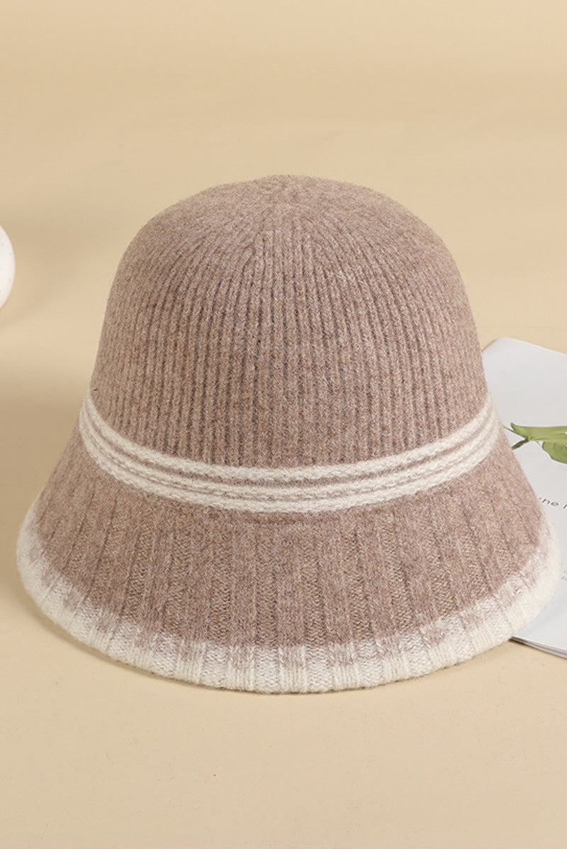 WOMEN RETRO WARM KNIT FELT HAT BUCKET HAT