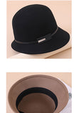 WOMEN AUTUMN AND WINTER BEVEL FELT HAT BUCKET HAT