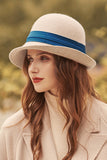 WOMEN WINTER BUCKET HAT FELT FEDORA HAT