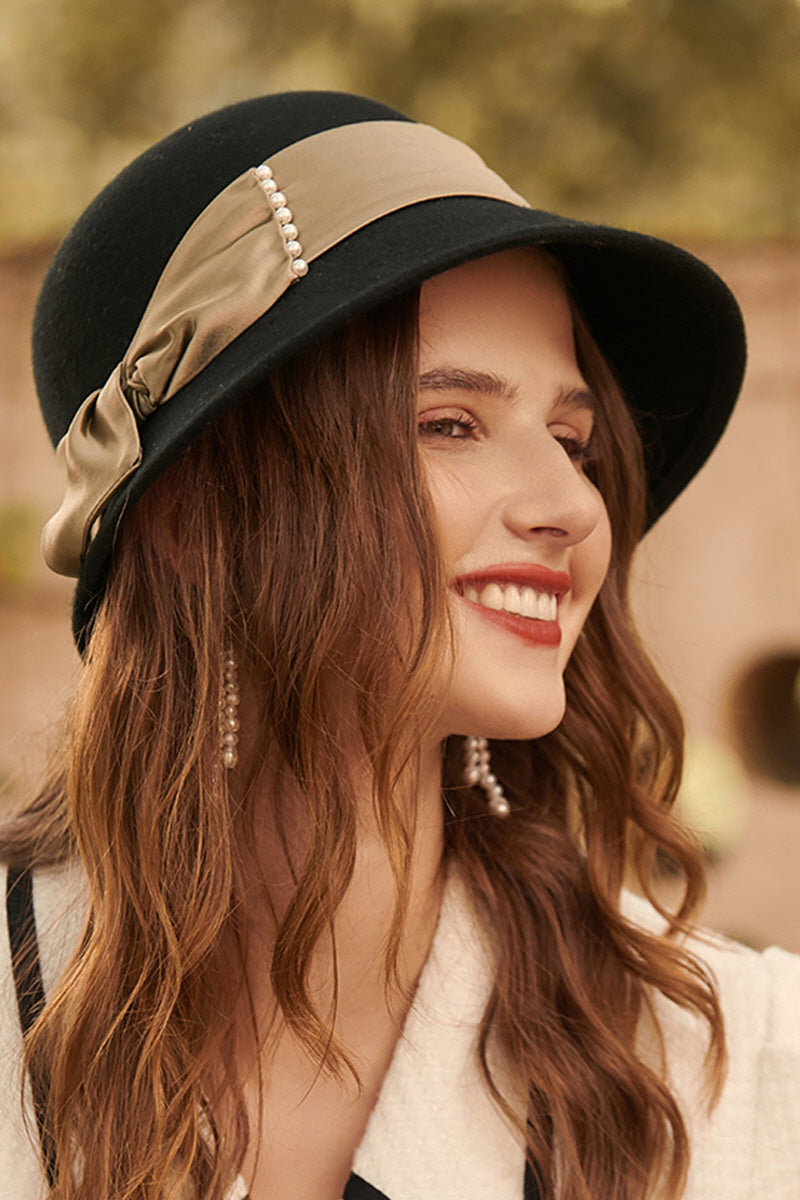 WOMEN RETRO FASHION FELT HAT BUCKET HAT