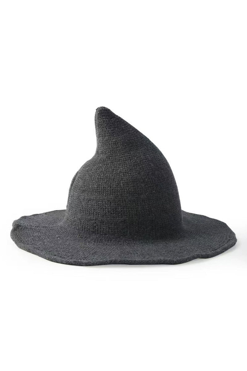 WOMEN WITCH HAT FOR HALLOWEEN SPIRE KNITTED CAP