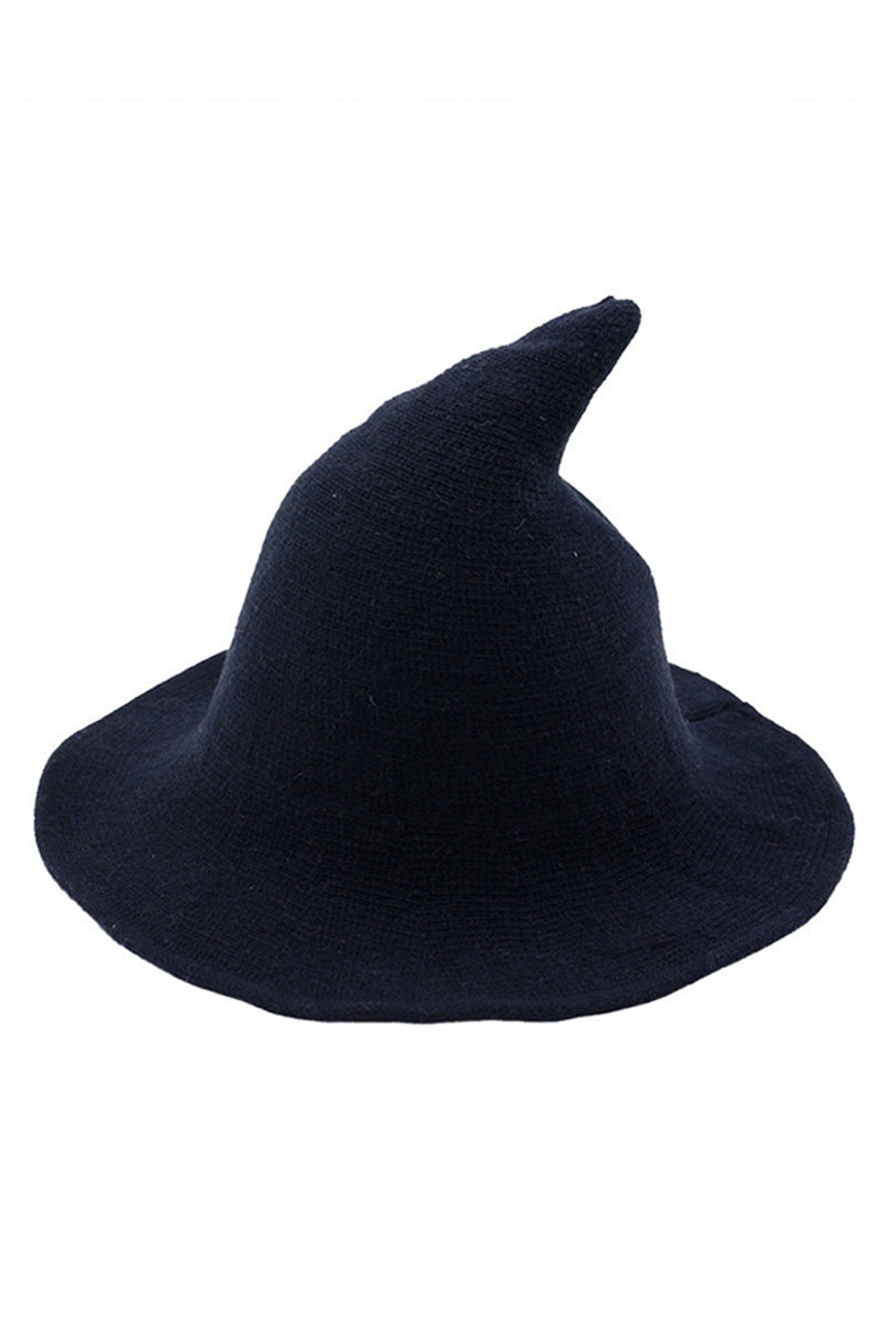 WOMEN WITCH HAT FOR HALLOWEEN SPIRE KNITTED CAP