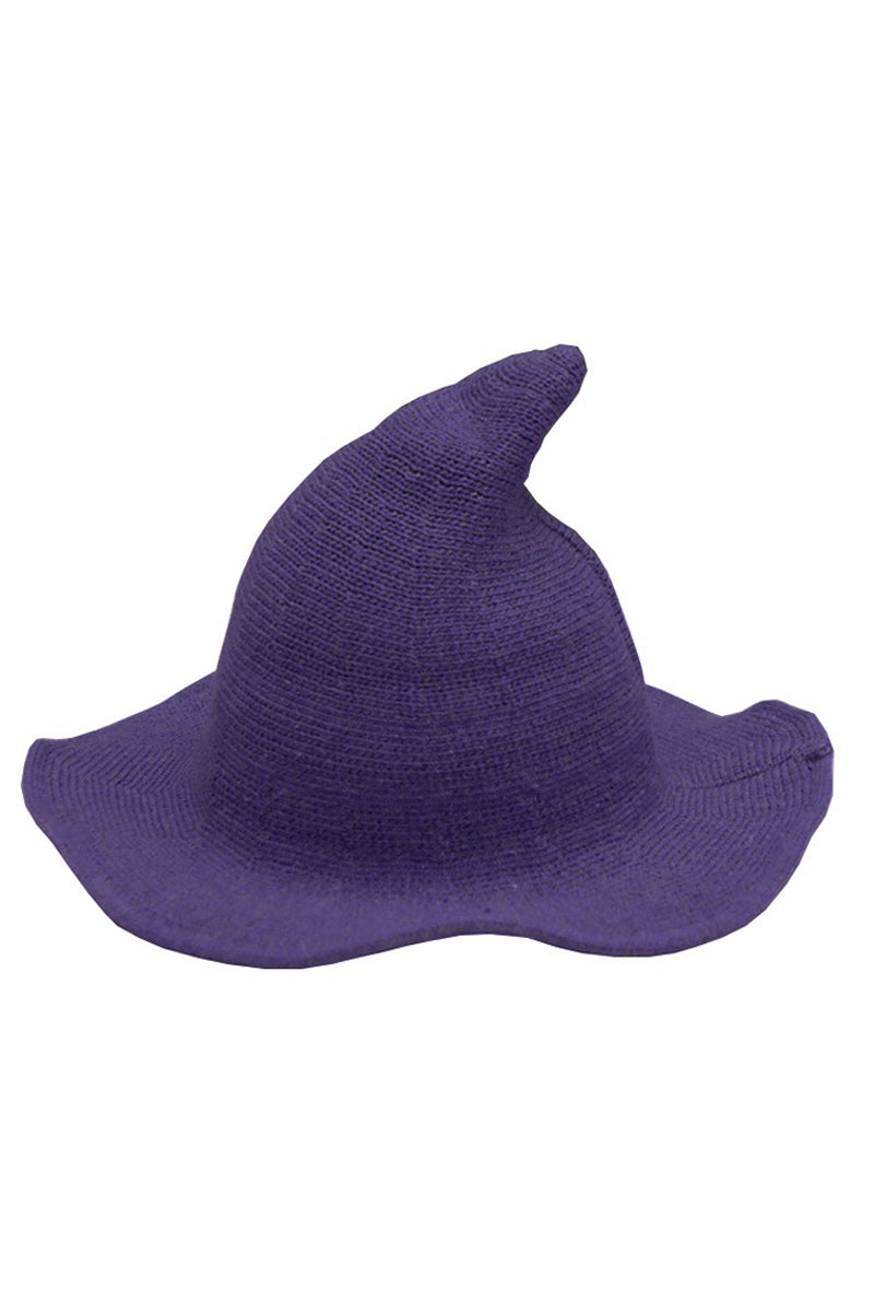 WOMEN WITCH HAT FOR HALLOWEEN SPIRE KNITTED CAP