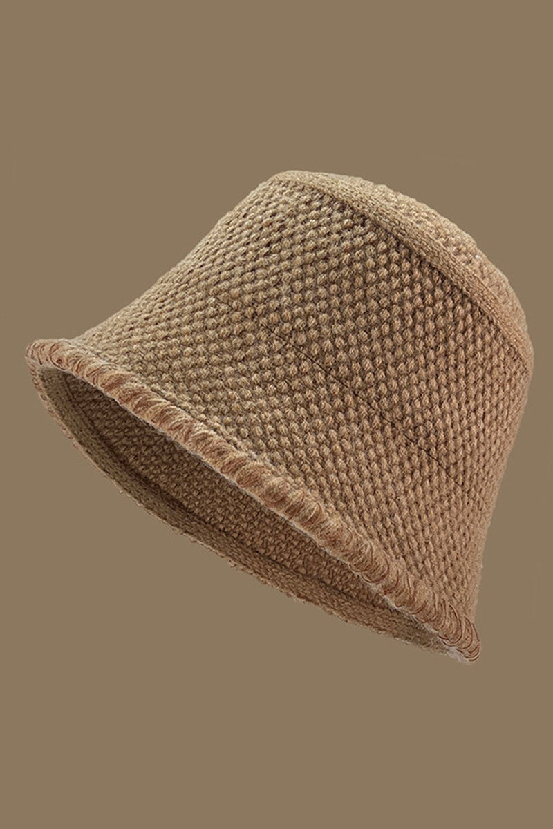 WOMEN AUTUMN AND WINTER FASHION KNITTED BUCKET HAT