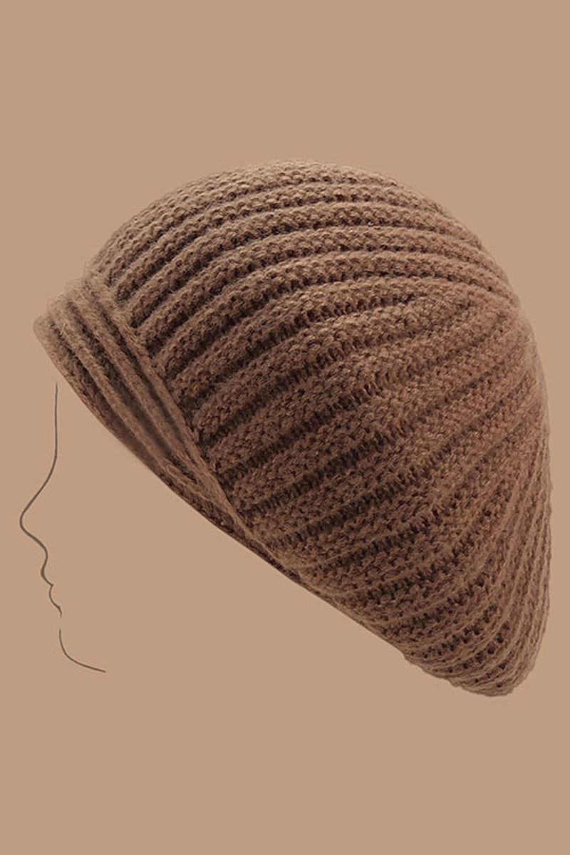 WOMEN SOLID COLOR KNITTED BERET