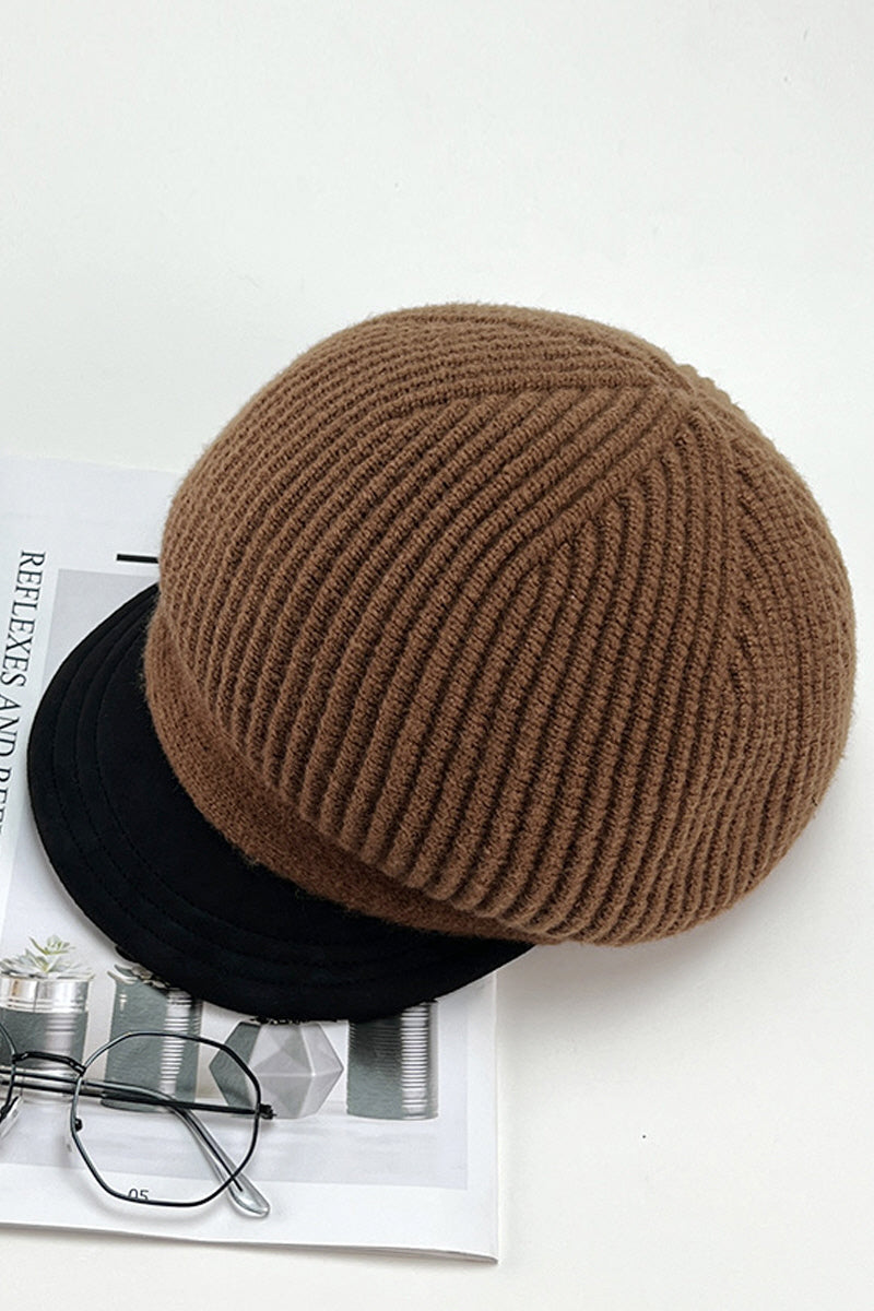 WOMEN AUTUMN AND WINTER KNITTED BERET NEWSBOY HAT