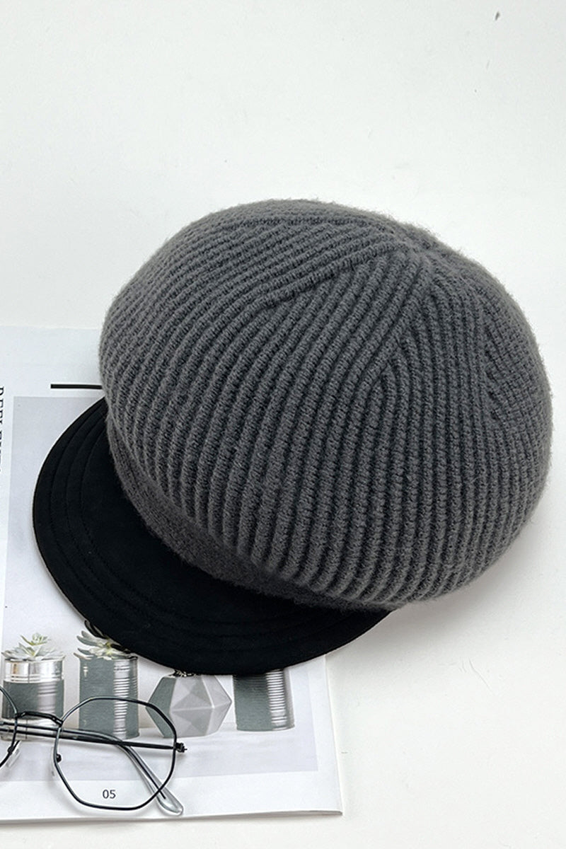 WOMEN AUTUMN AND WINTER KNITTED BERET NEWSBOY HAT