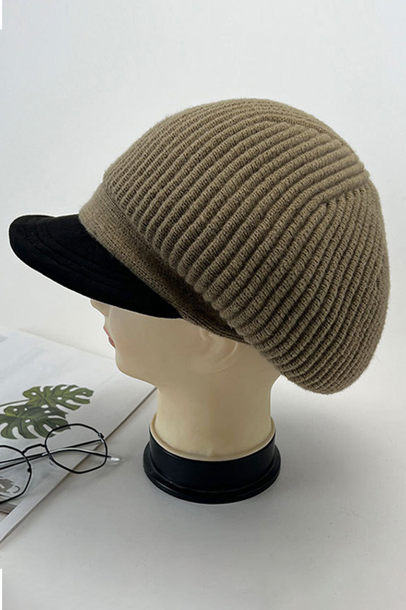 WOMEN AUTUMN AND WINTER KNITTED BERET NEWSBOY HAT